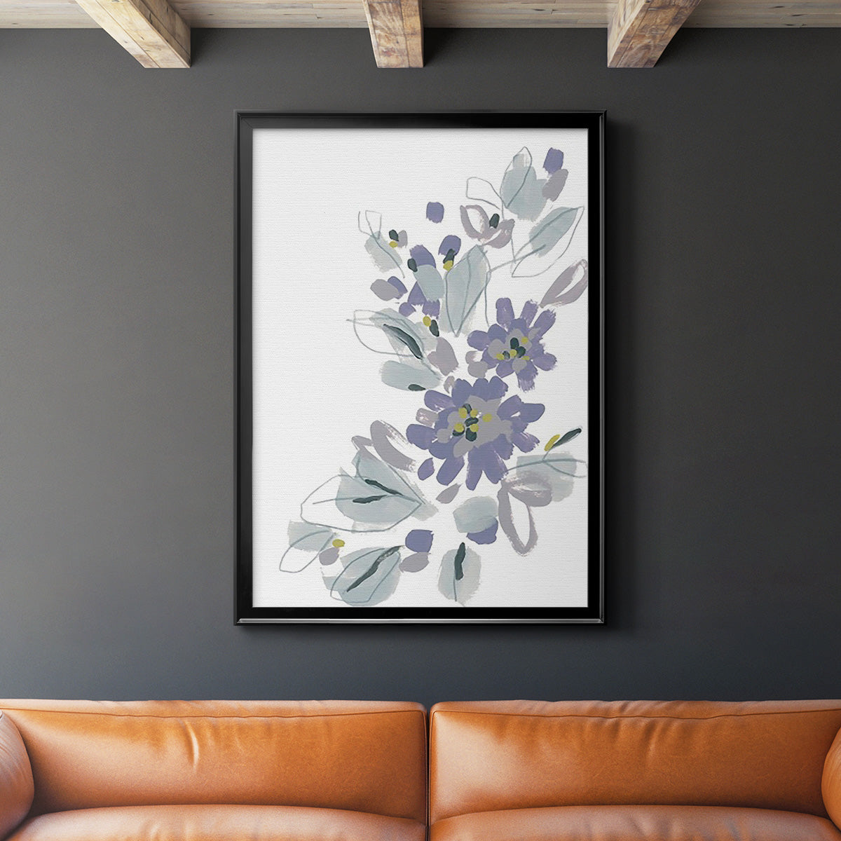 Periwinkle Patch II - Modern Framed Canvas Print