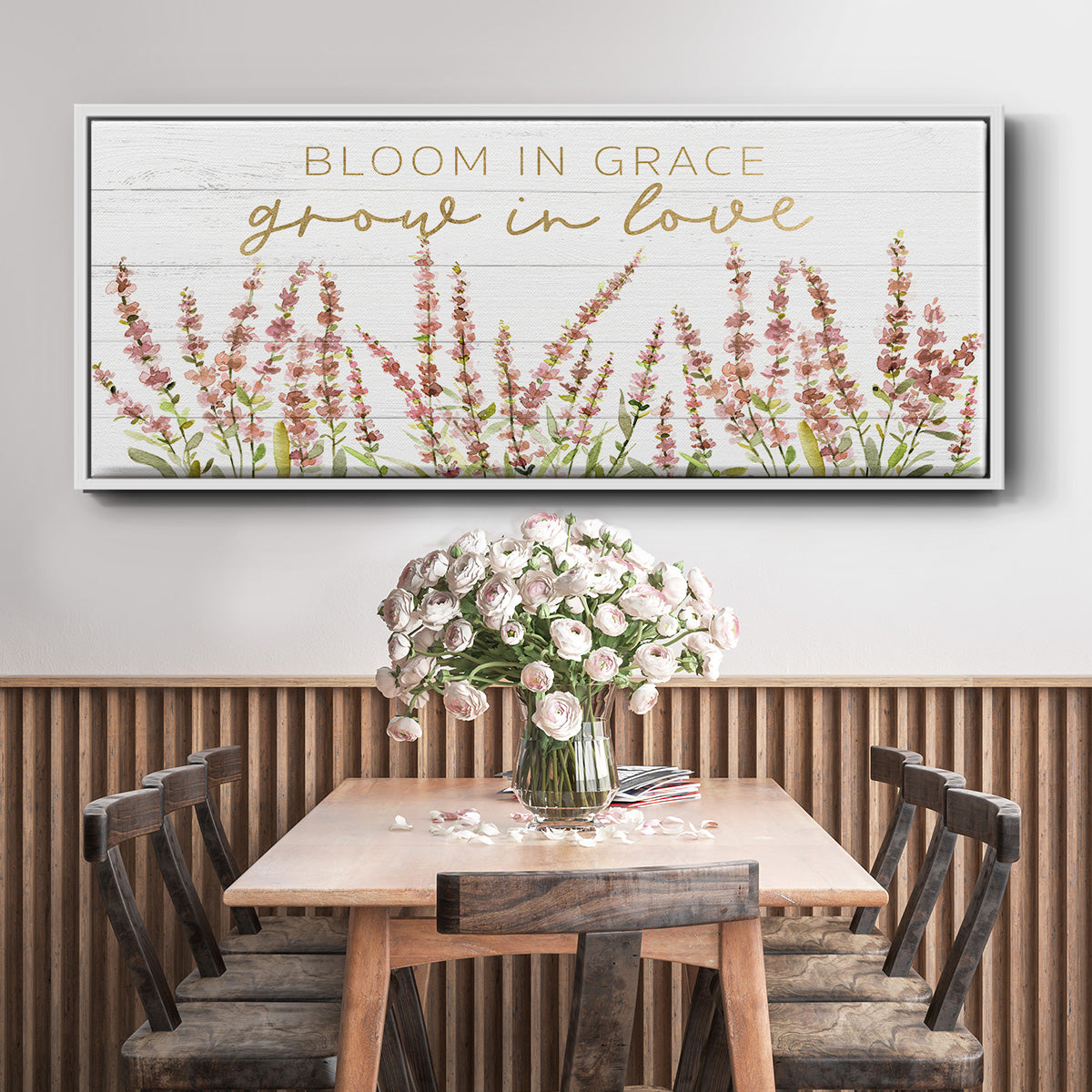 Grow in Love - Floater Framed Canvas Print