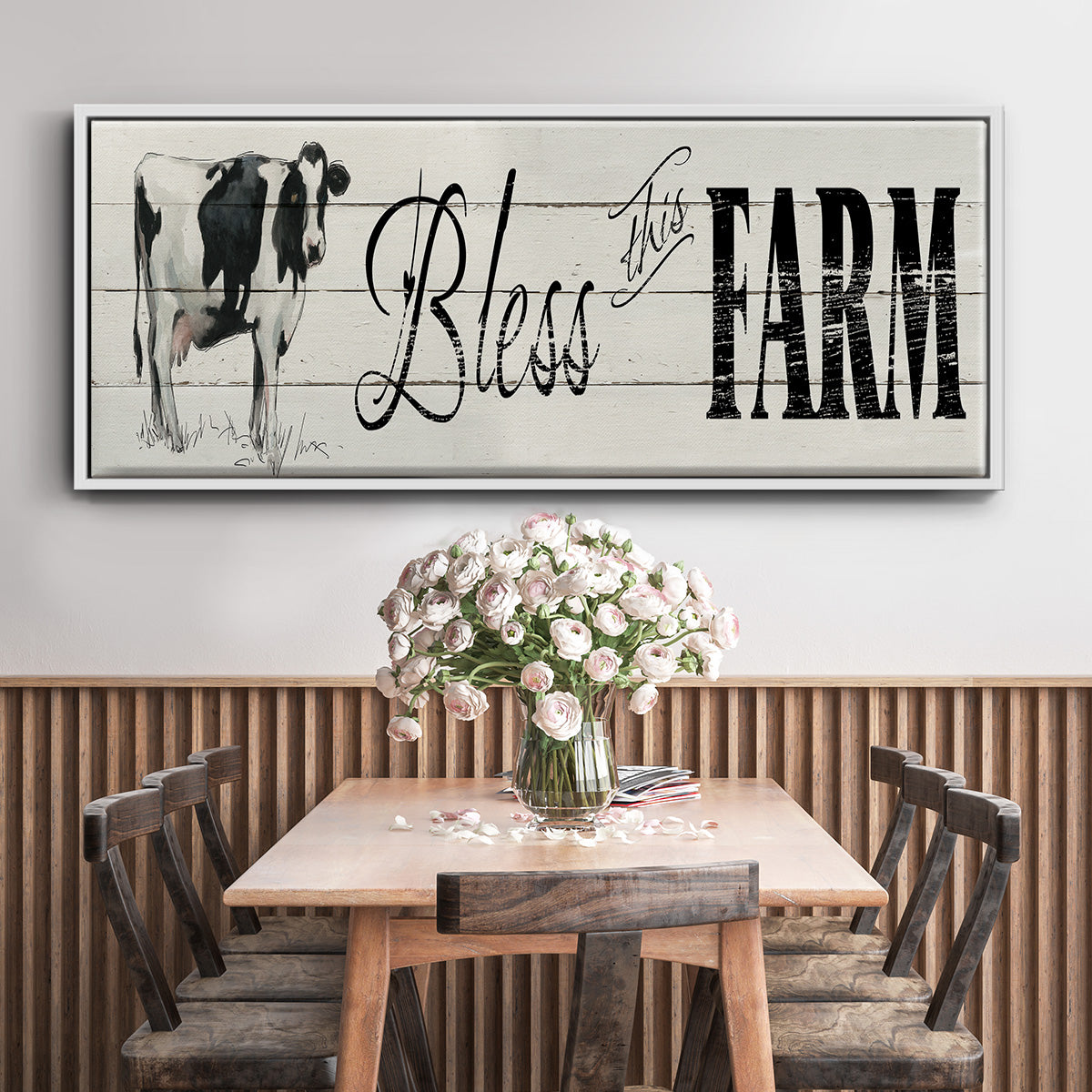 Bless This Farm - Floater Framed Canvas Print