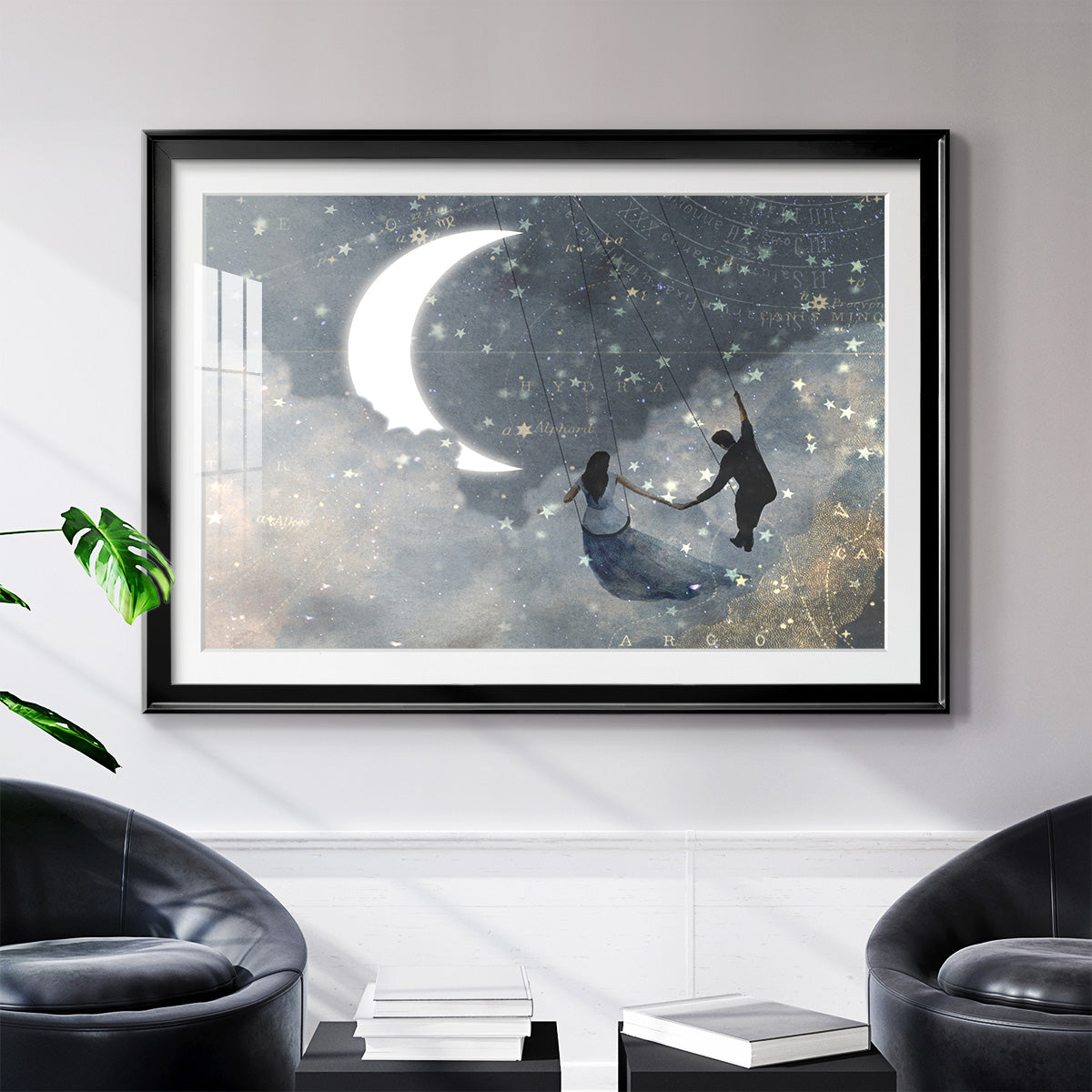 Celestial Love I - Modern Framed Art Print