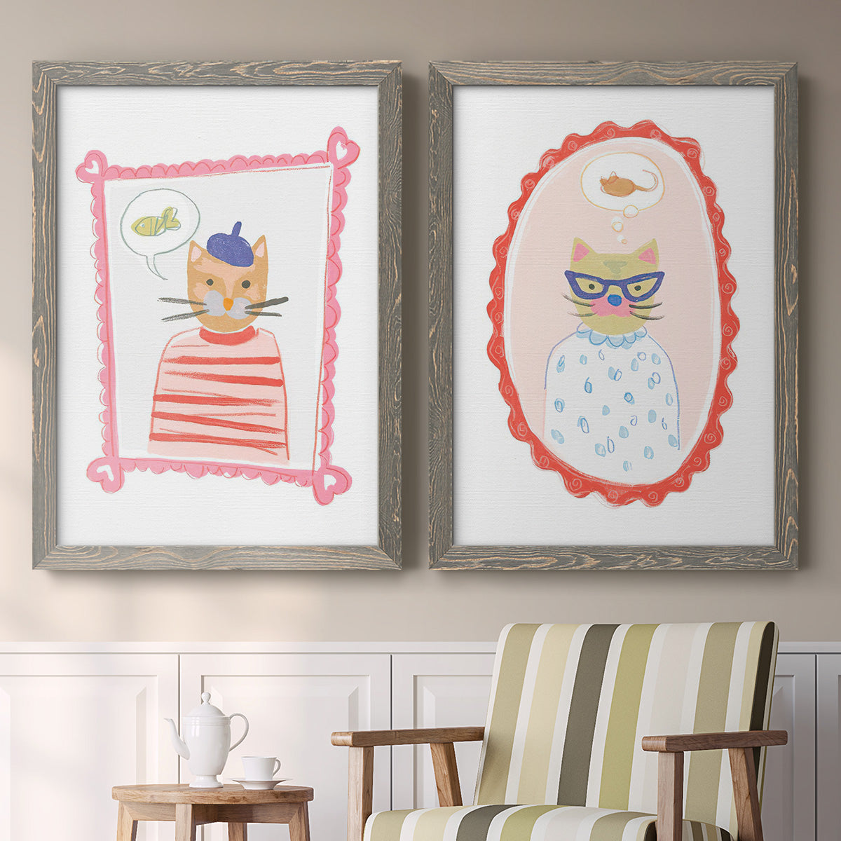 Cameo Characters I - Premium Framed Canvas 2 Piece Set - Ready to Hang