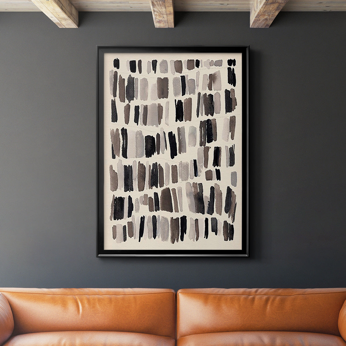 Chalk and Flint II - Modern Framed Canvas Print
