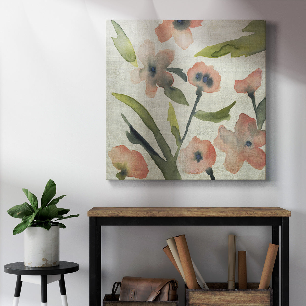 Blush Pink Blooms II-Premium Gallery Wrapped Canvas - Ready to Hang