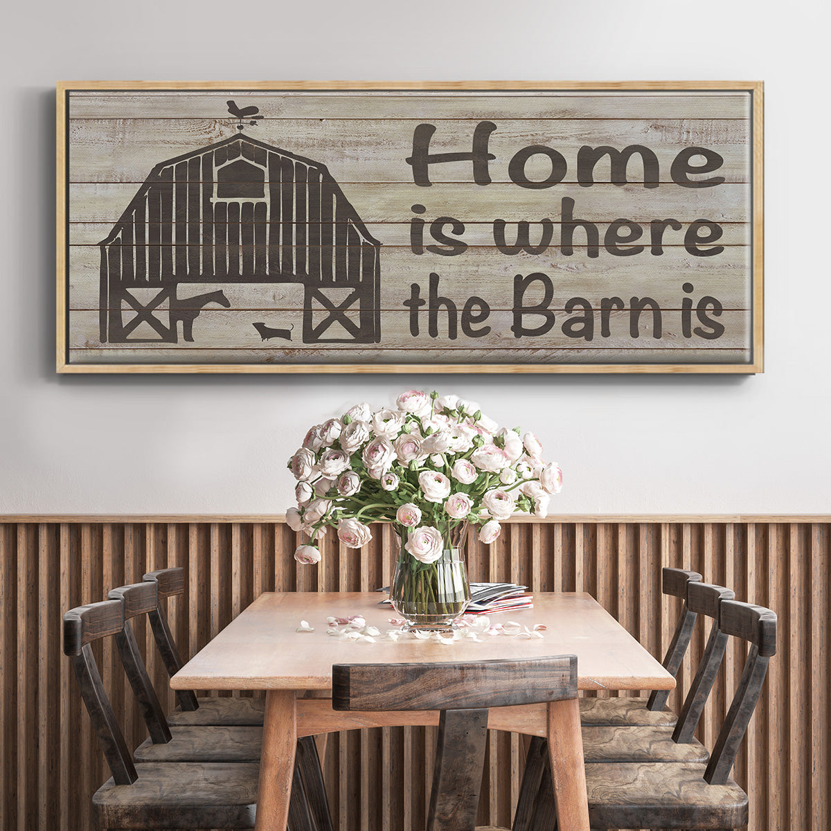 Home & Farm III - Floater Framed Canvas Print