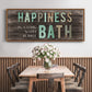 Happiness Bath - Floater Framed Canvas Print