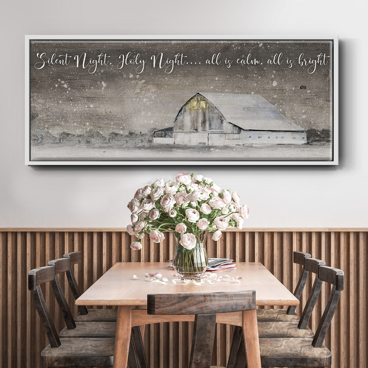Silent Night - Floater Framed Canvas Print