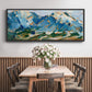 Blue Mountain Peaks I - Floater Framed Canvas Print