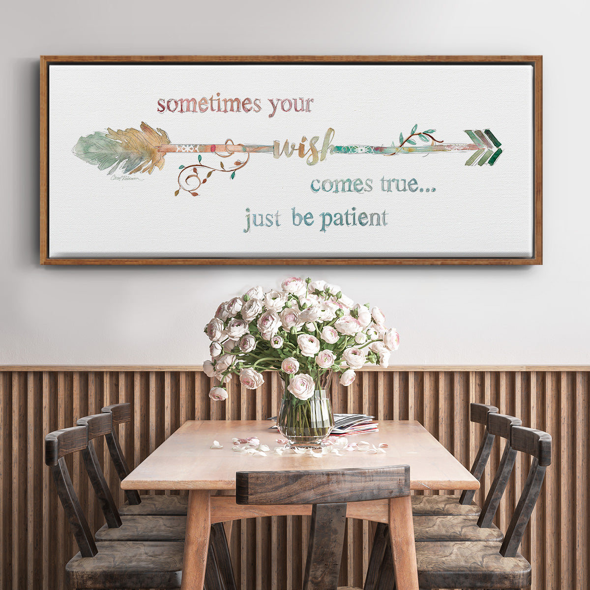 Wishing Arrow - Floater Framed Canvas Print