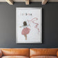 Girl Catching Wind - Modern Framed Canvas Print