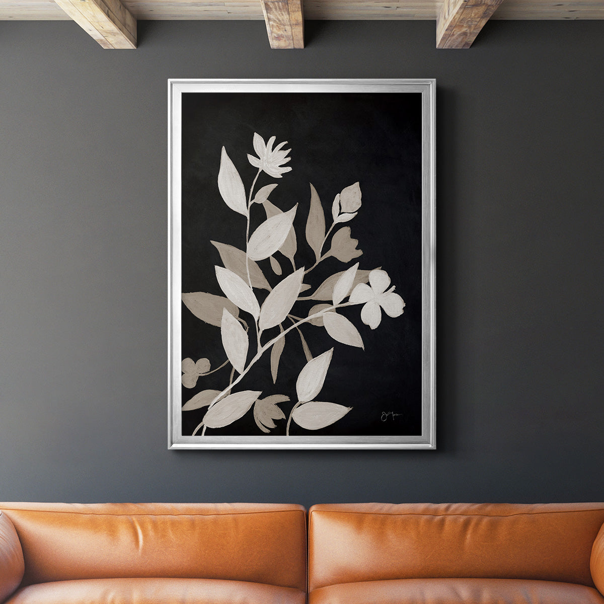 Midnight Silhouette I - Modern Framed Canvas Print