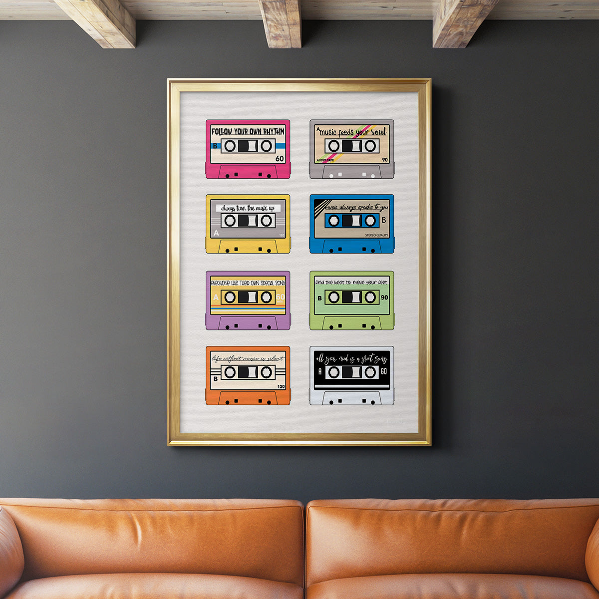 Musical Inspiration - Modern Framed Canvas Print