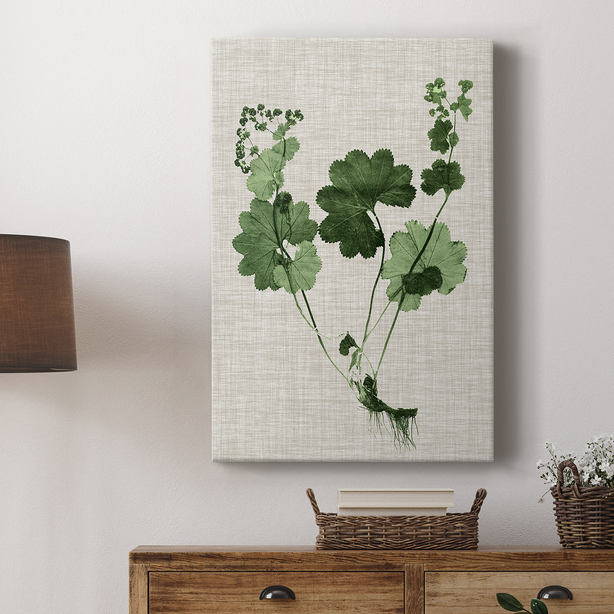Forest Foliage on Linen I - Canvas Art Print