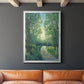 Golden Light Pathways II - Modern Framed Canvas Print