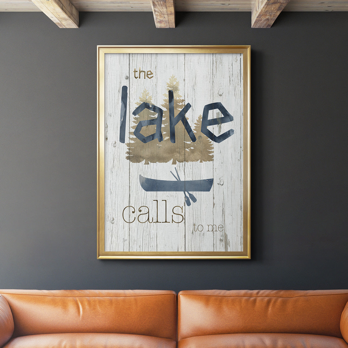 Lake Calls Me - Modern Framed Canvas Print