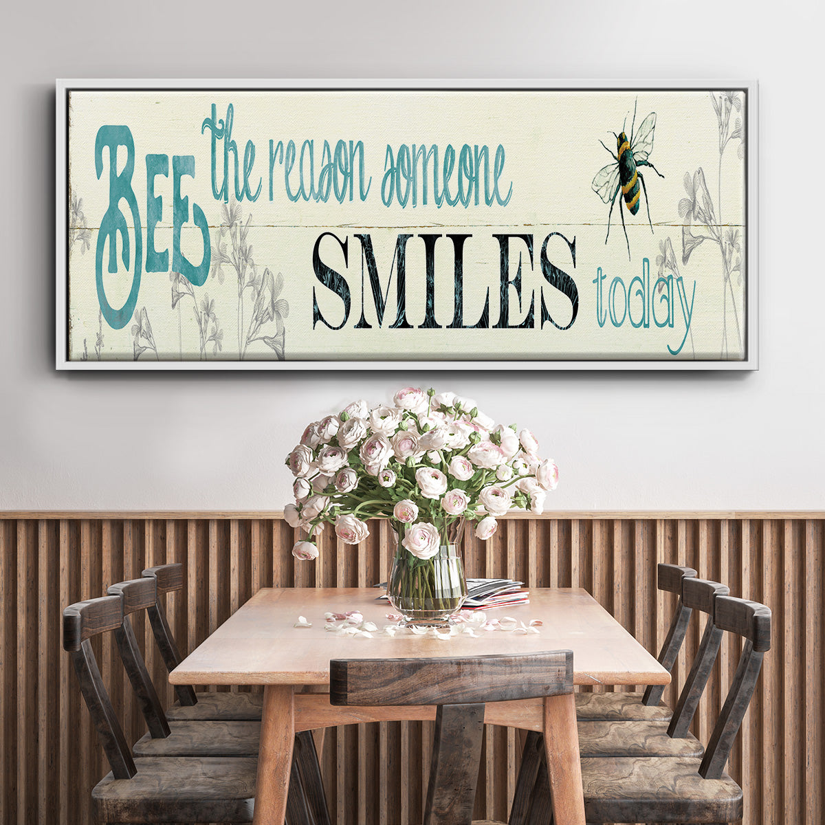 Bee The Reason - Floater Framed Canvas Print