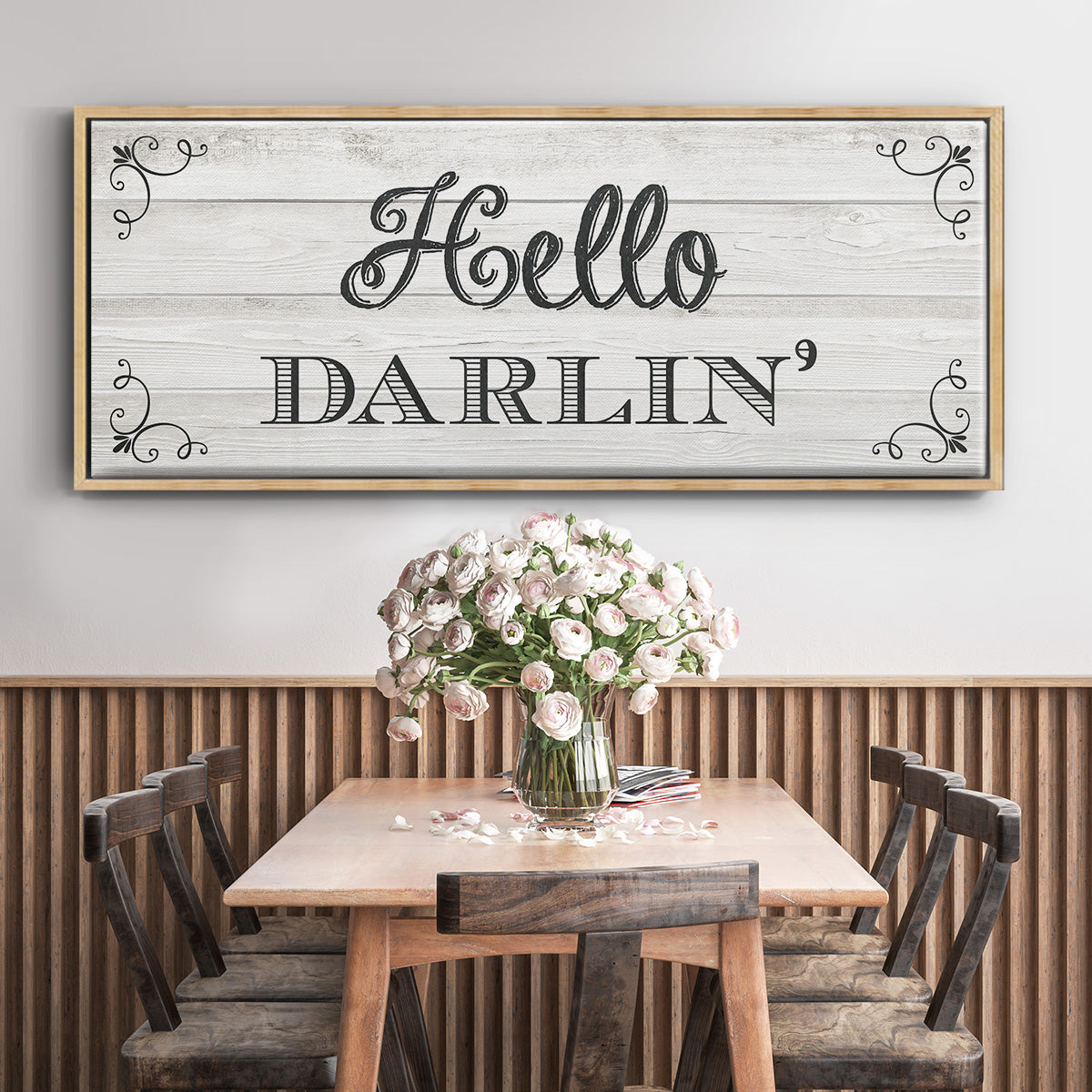 Hello Darlin' - Floater Framed Canvas Print
