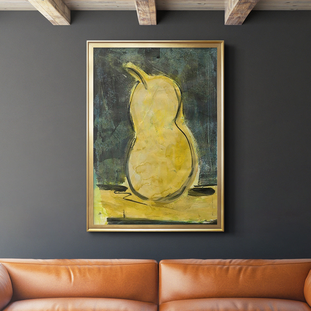 Urban Pear I - Modern Framed Canvas Print