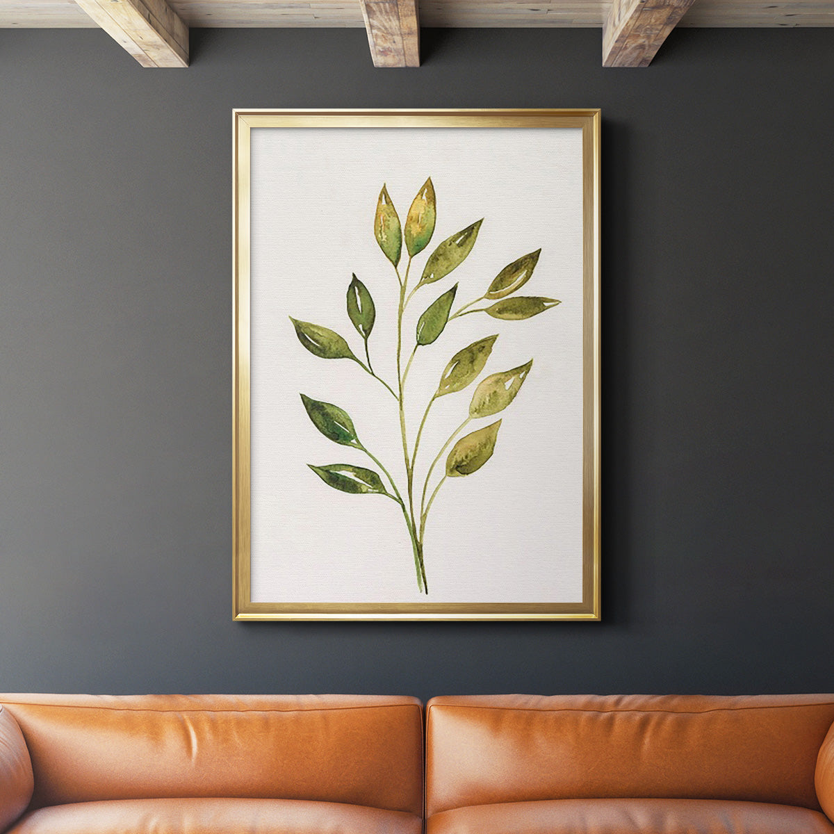 Single Twig II - Modern Framed Canvas Print