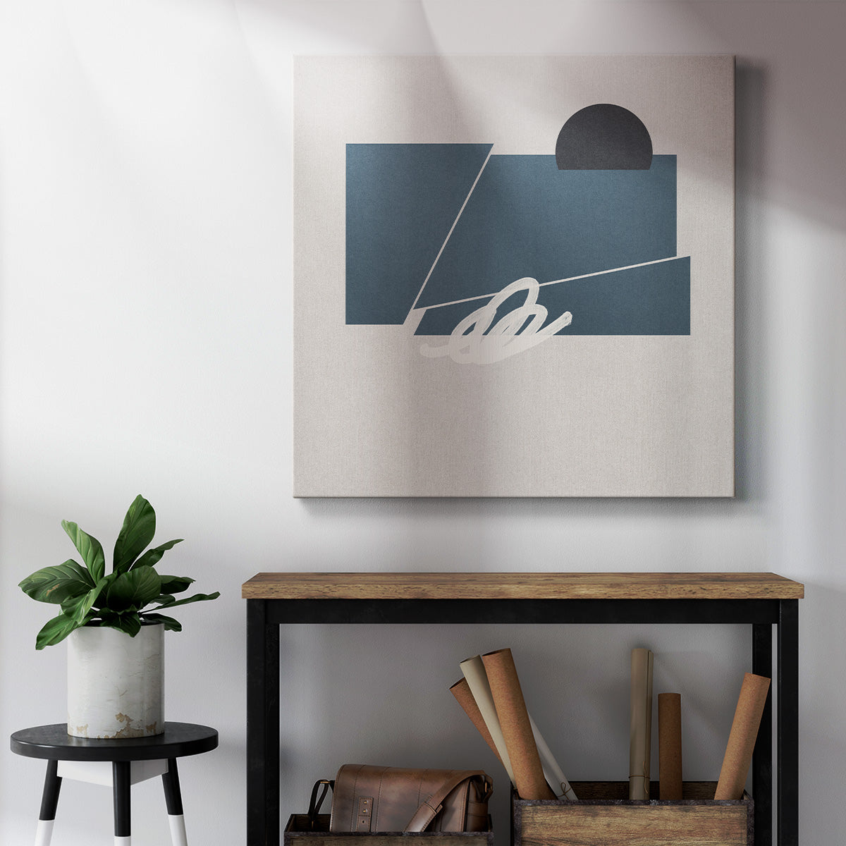 Blue Felt III - Canvas Art Print