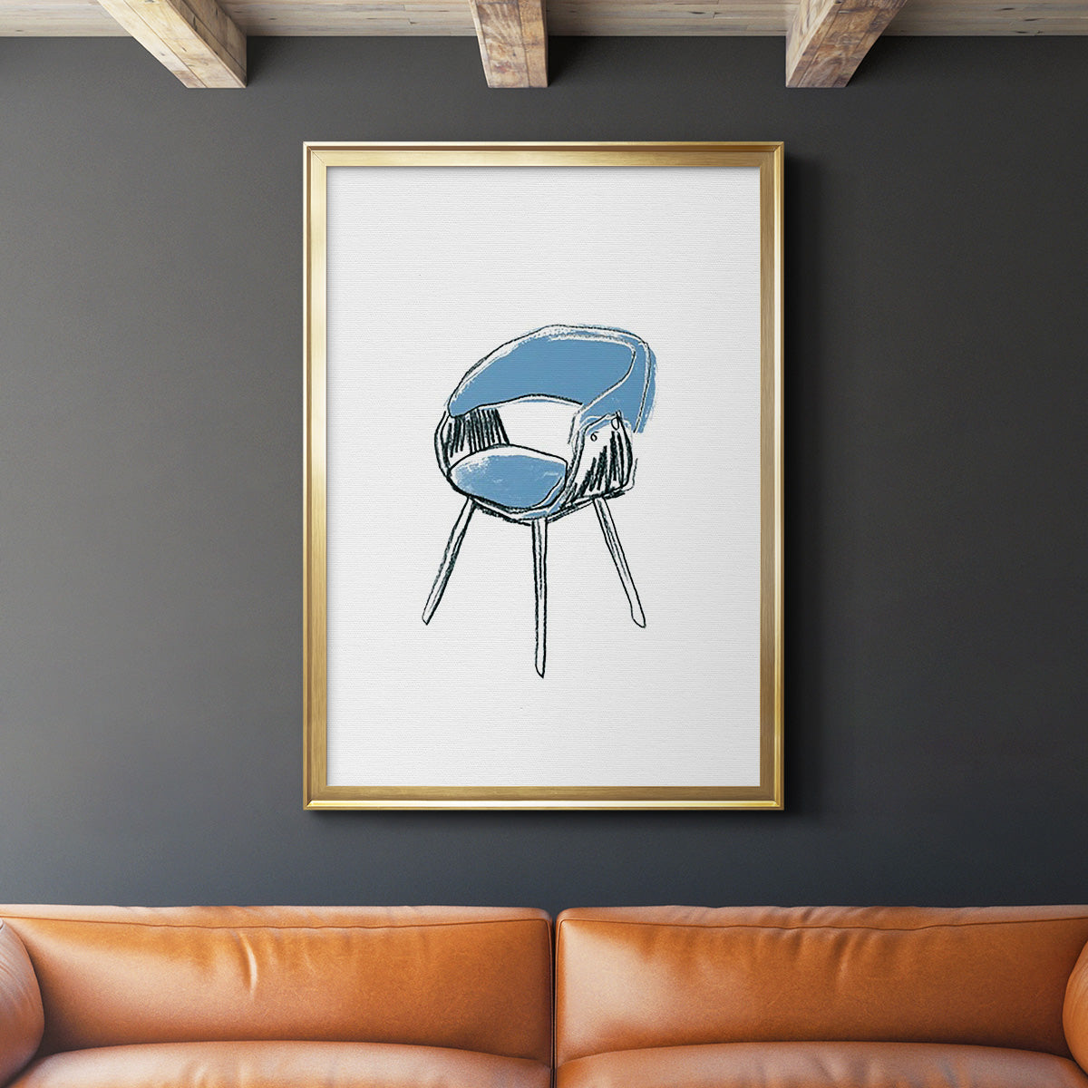 Take a Seat I - Modern Framed Canvas Print