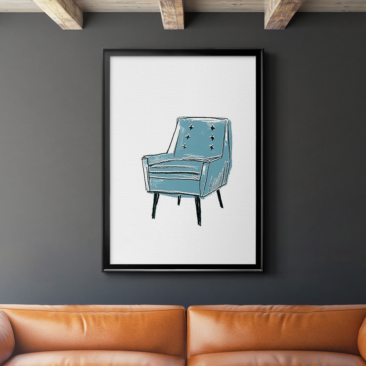 Take a Seat X - Modern Framed Canvas Print