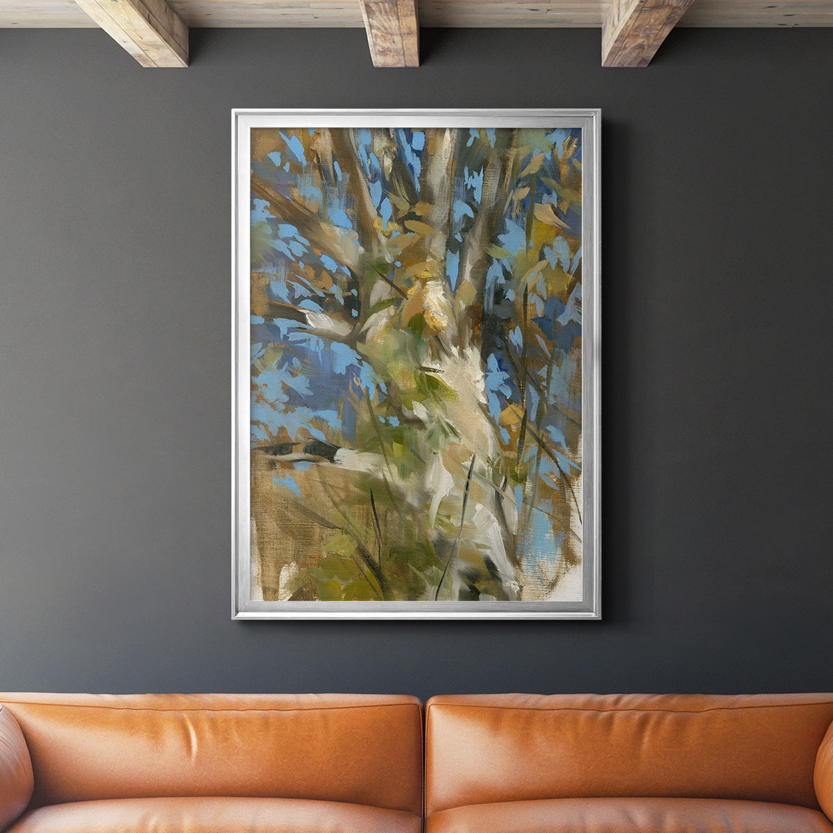 Oak Tree - Modern Framed Canvas Print