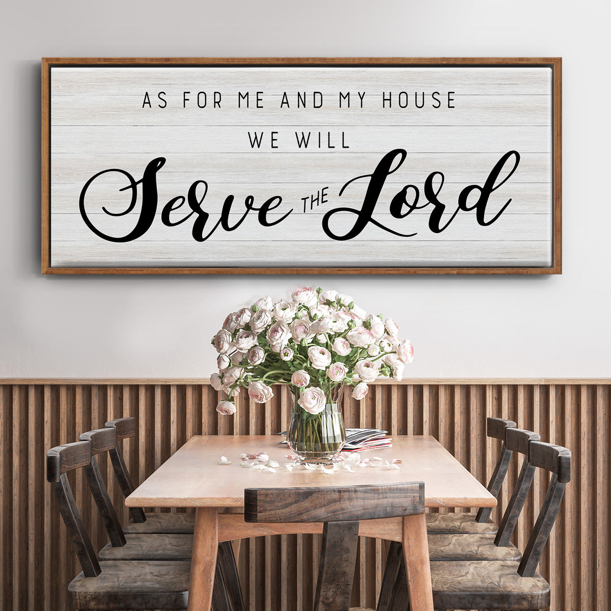 Serve the Lord - Floater Framed Canvas Print