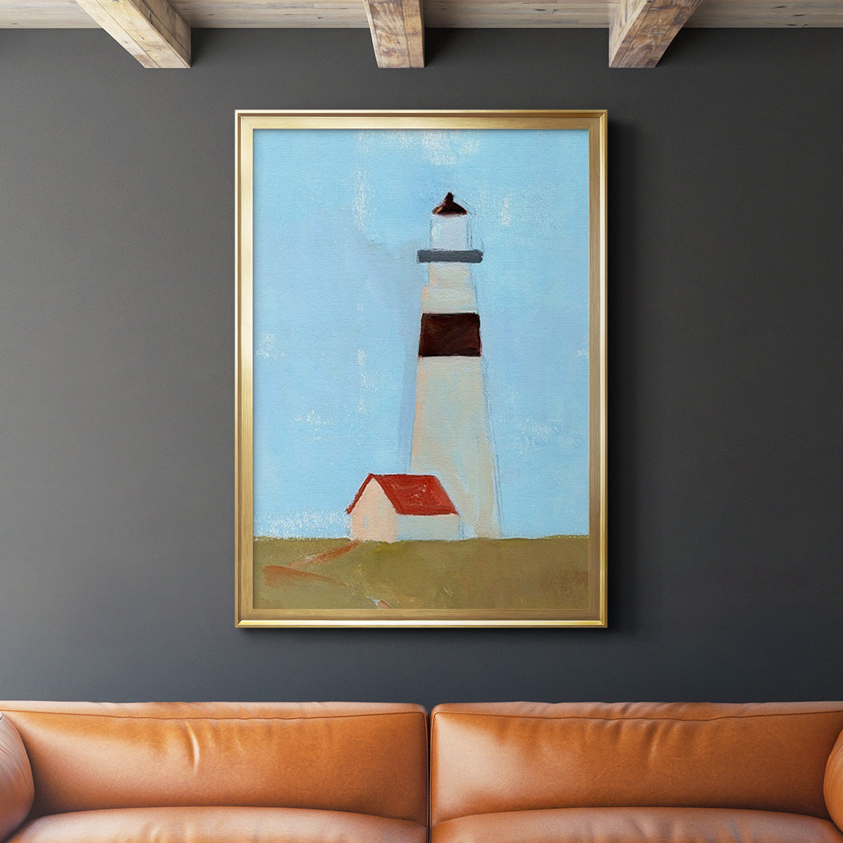 Lookout Point II - Modern Framed Canvas Print