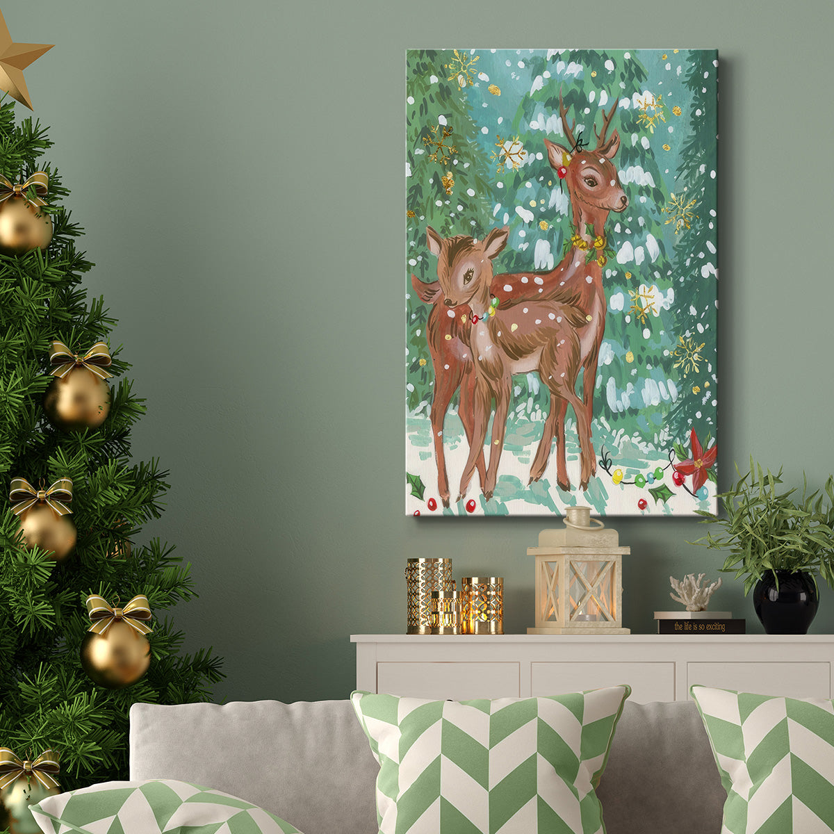 Doe and Fawn II - Gallery Wrapped Canvas