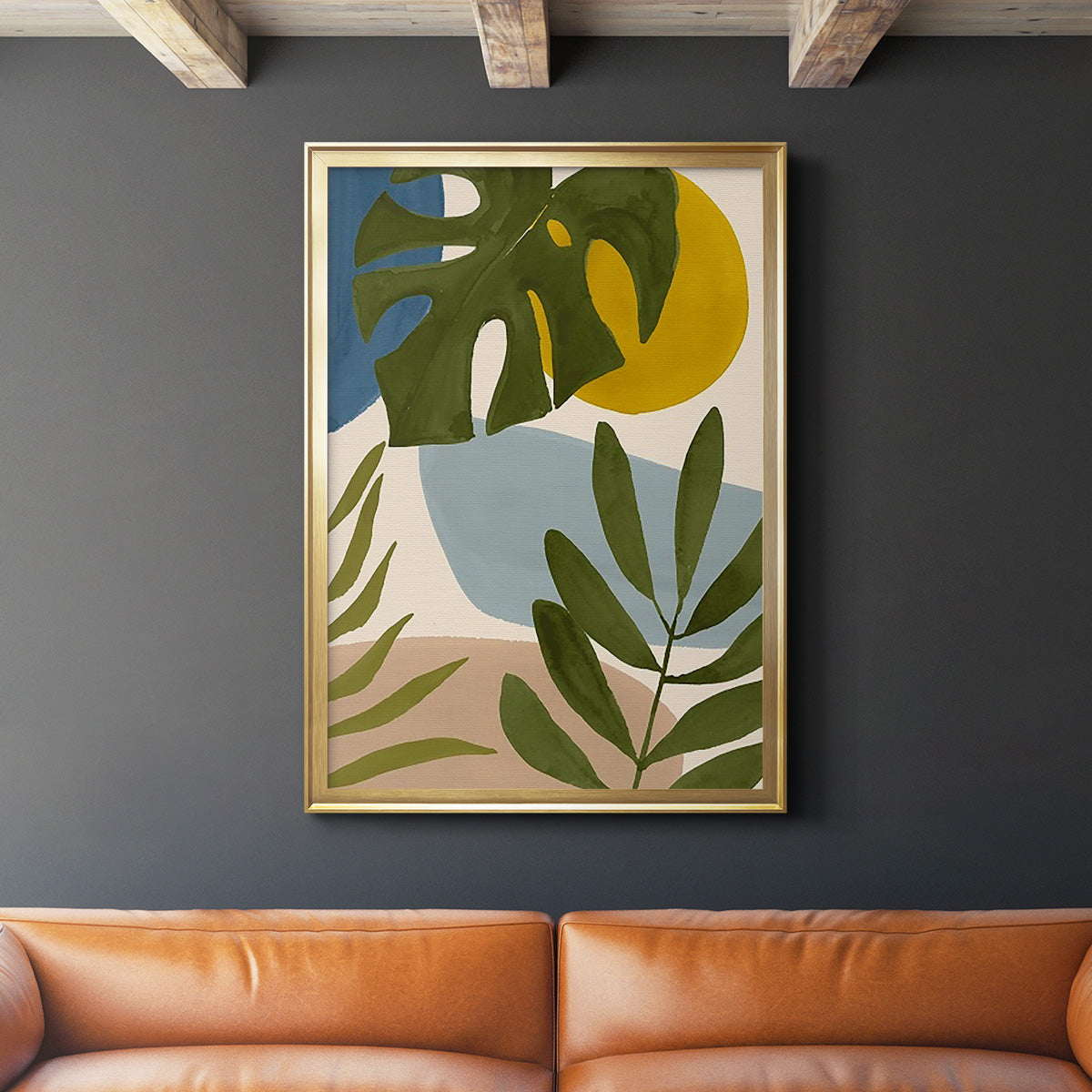 Tropica Tumble I - Modern Framed Canvas Print