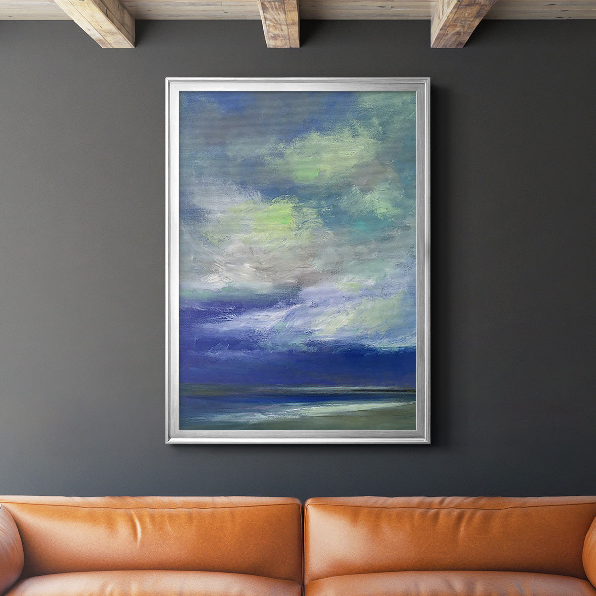 Island Dusk - Modern Framed Canvas Print