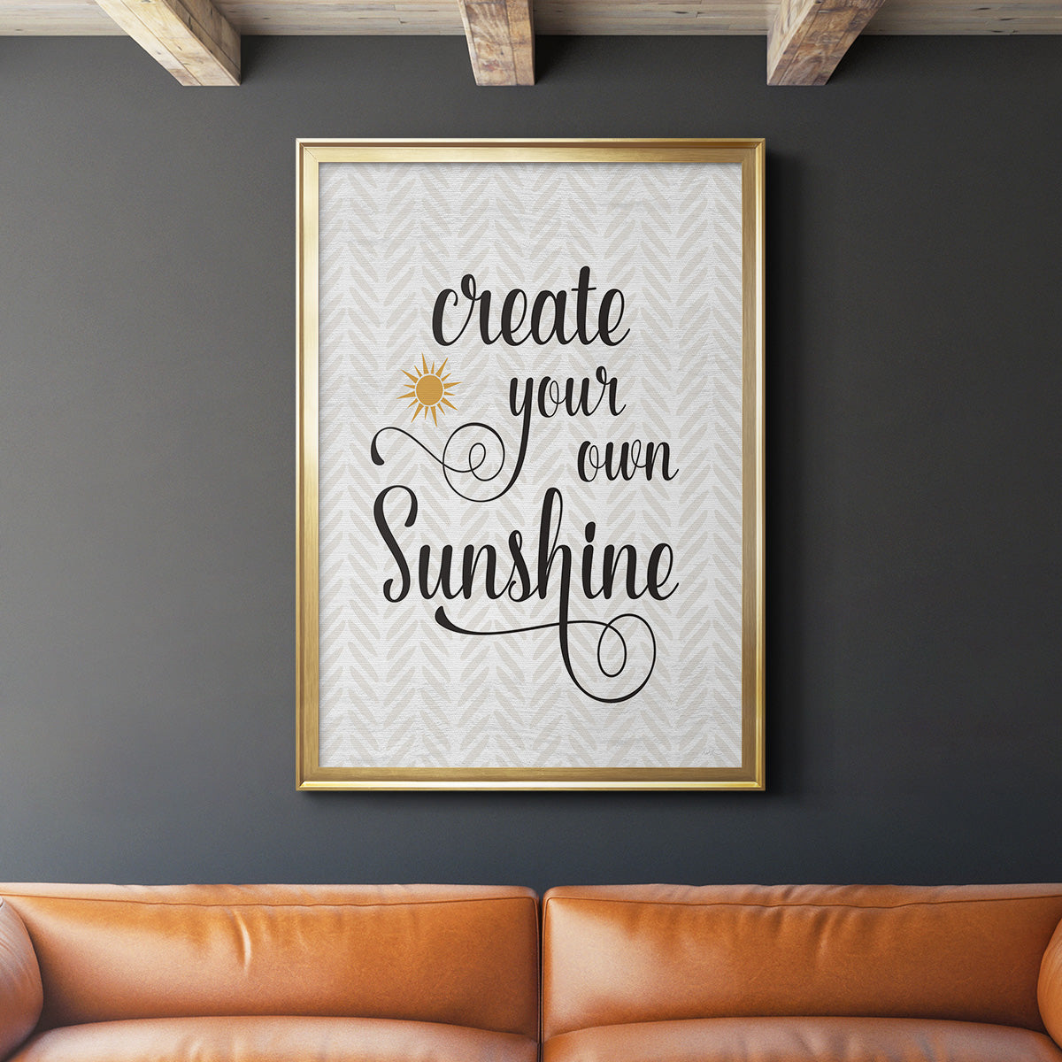 Create Your Own Sunshine - Modern Framed Canvas Print