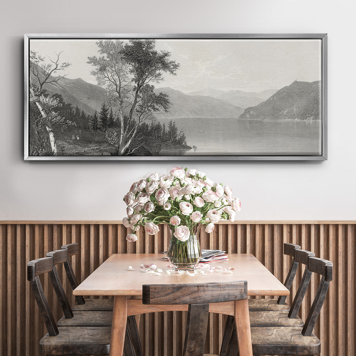 Lake George - Floater Framed Canvas Print
