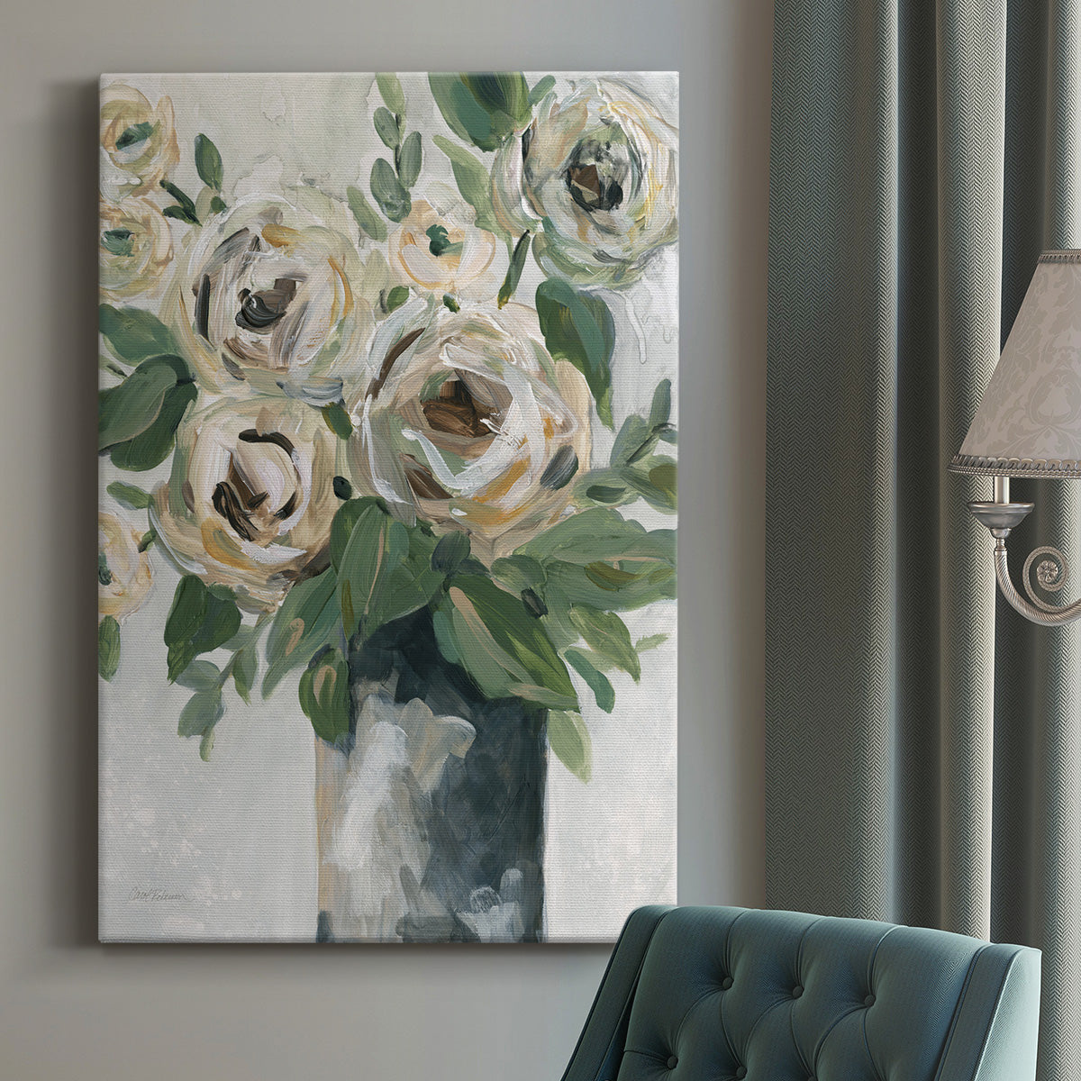 Floral Depth - Canvas Art Print