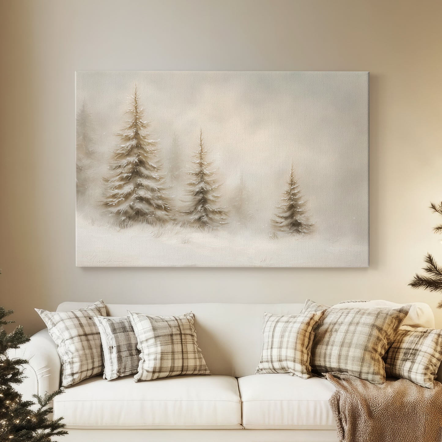Gilded Fir Carol - Canvas Art Print