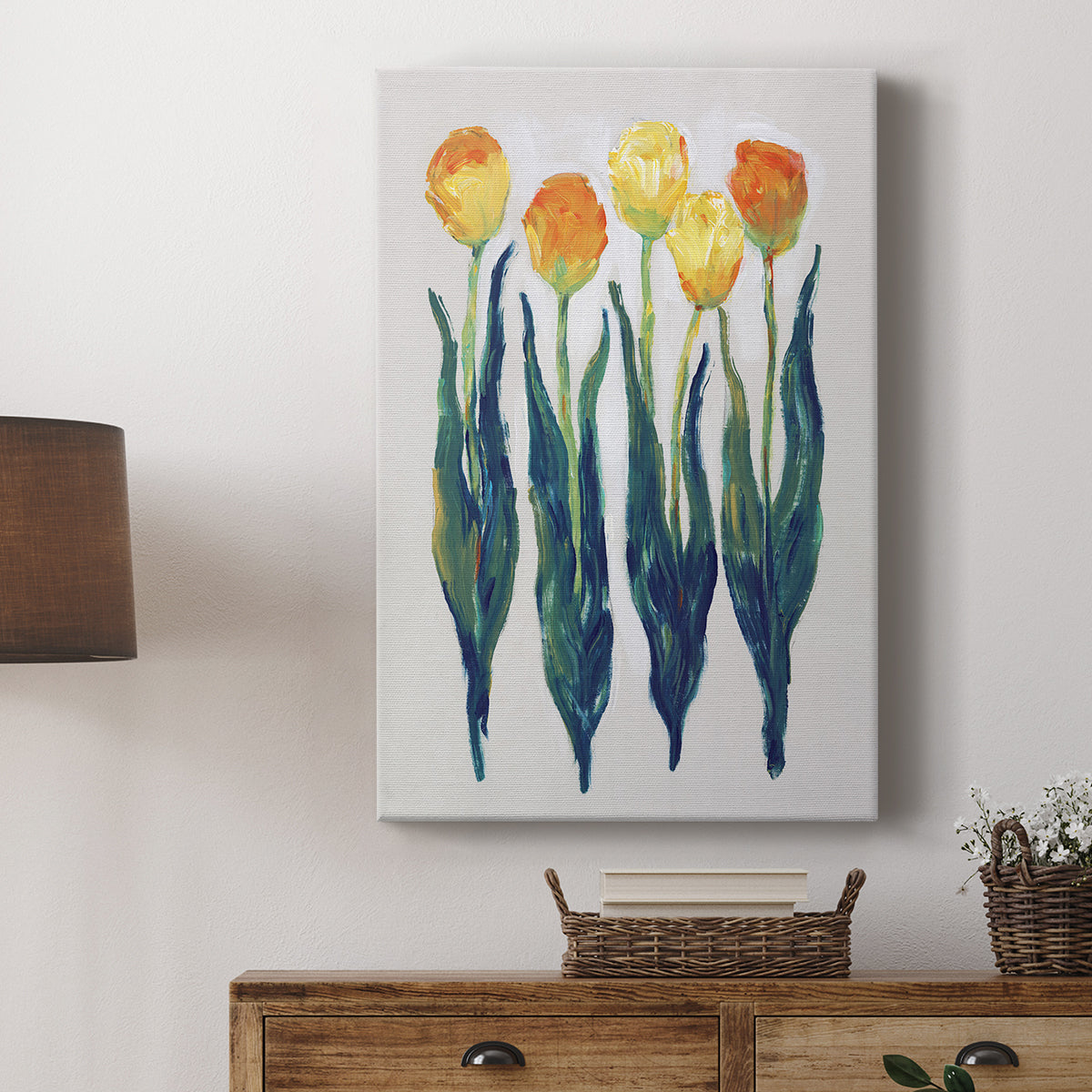Tulips in a Row I - Canvas Art Print