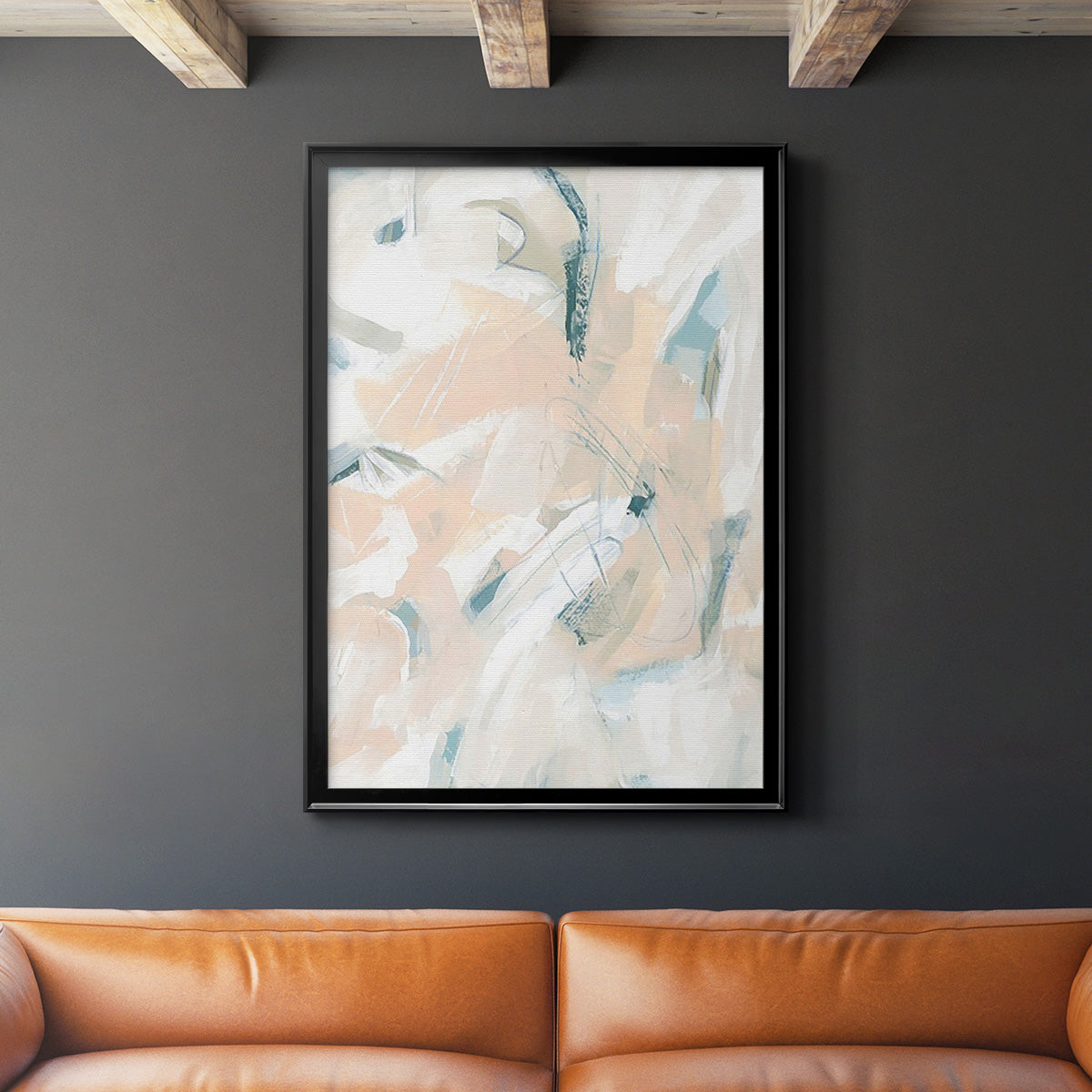 Sandstone Engraving II - Modern Framed Canvas Print