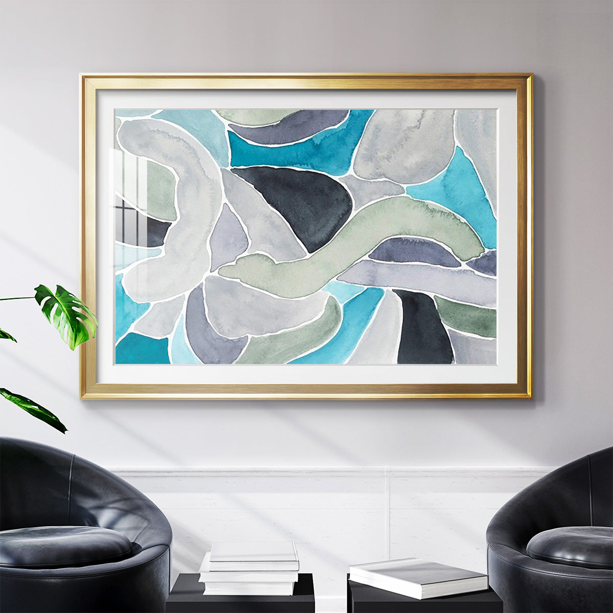 Subtle Billows II - Modern Framed Art Print