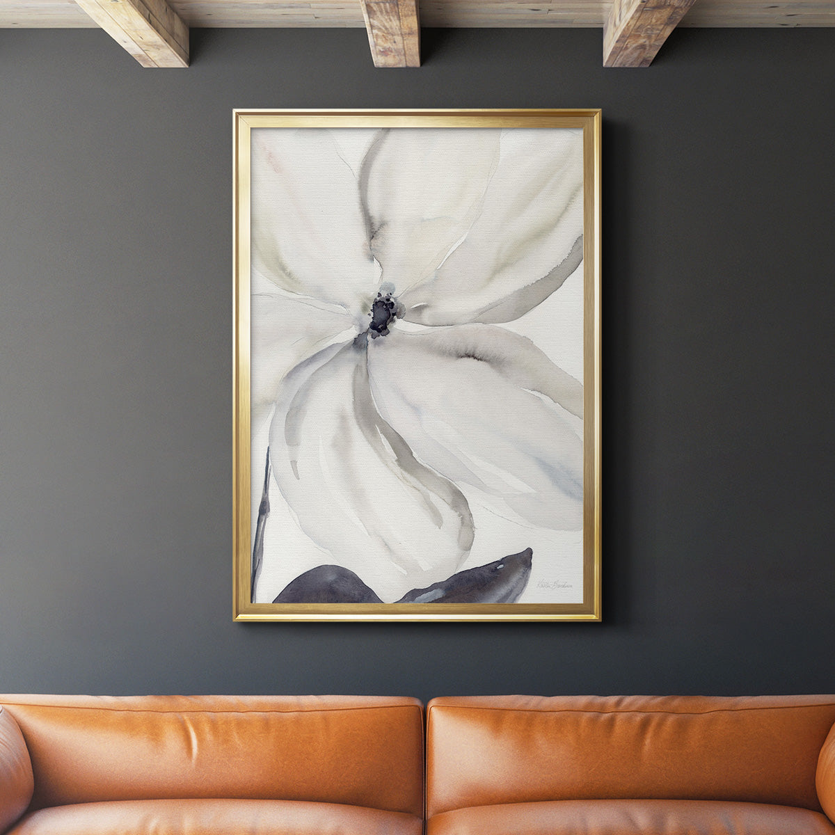 Daybreak Bloom I - Modern Framed Canvas Print