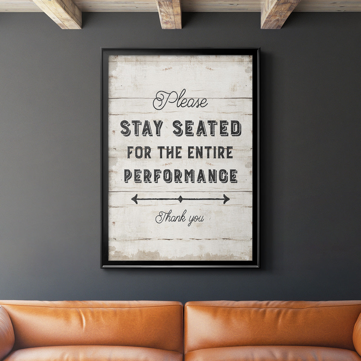 Please Stay Seated - Modern Framed Canvas Print