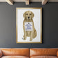 Love and Golden Retriever - Modern Framed Canvas Print