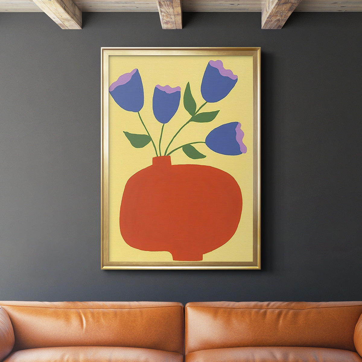 Modern Blooms III - Modern Framed Canvas Print