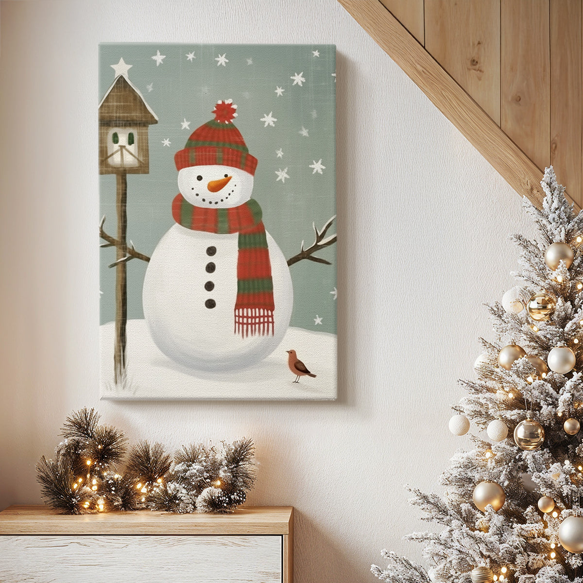 Frostlit Evergreen at Dawn - Canvas Art Print