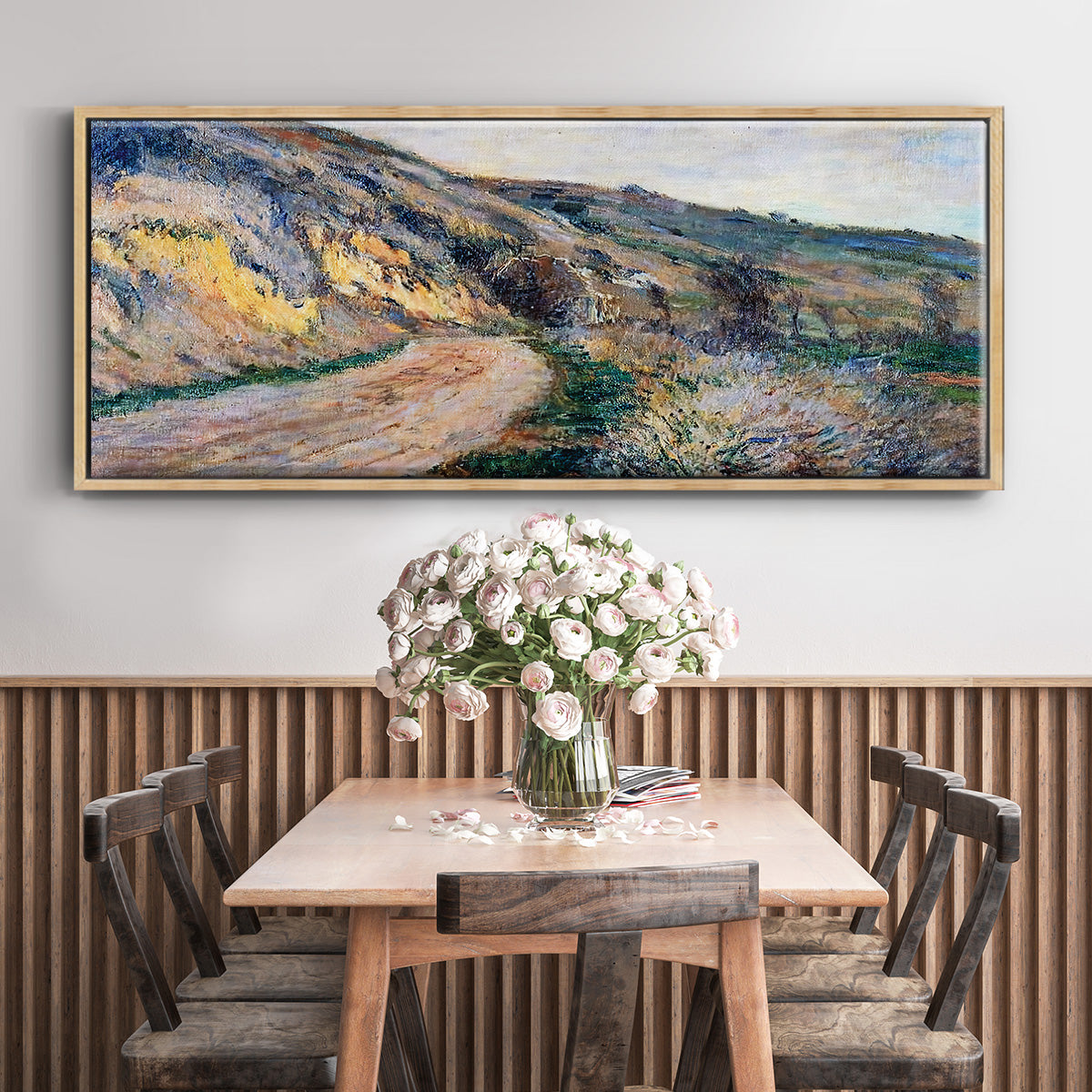 The Road to Giverny, 1885 - Floater Framed Canvas Print