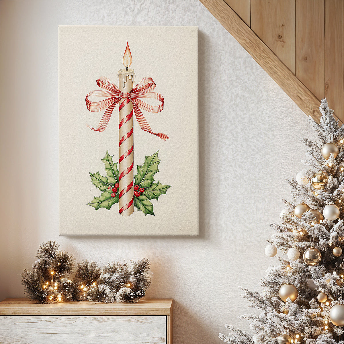 Gilded Nativity Square - Canvas Art Print