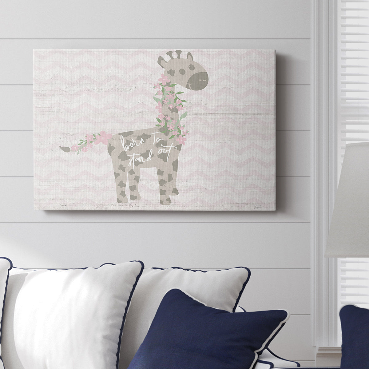 Floral Giraffe - Canvas Art Print
