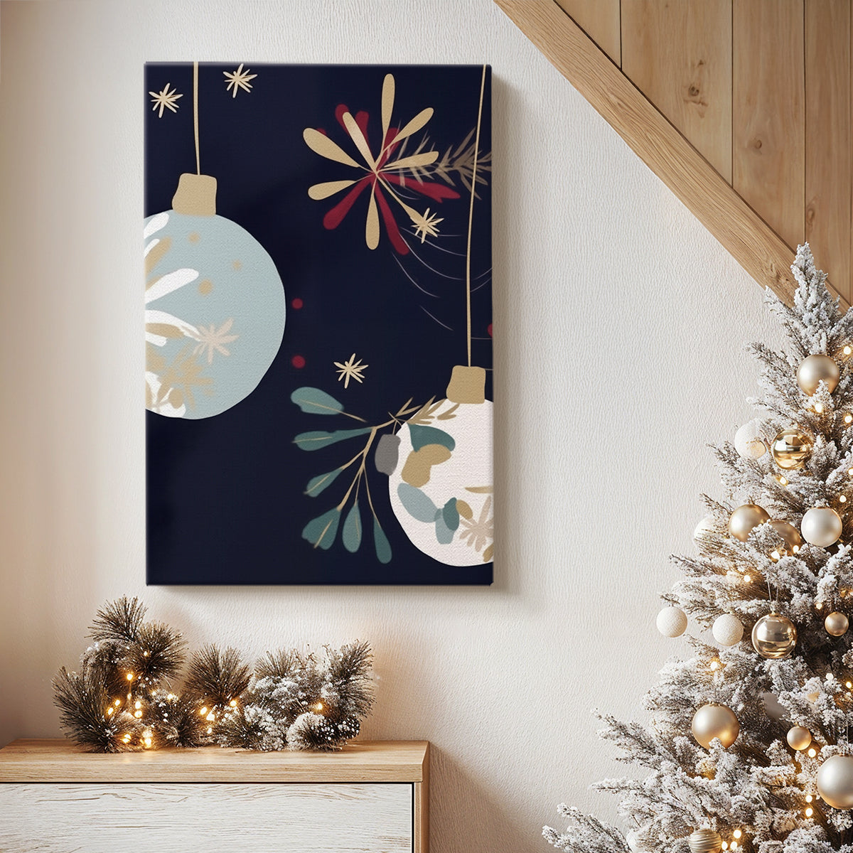 Midnight of Pale Winter Fir - Canvas Art Print