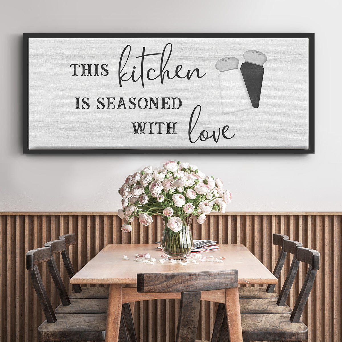 Seasoned with Love - Floater Framed Canvas Print