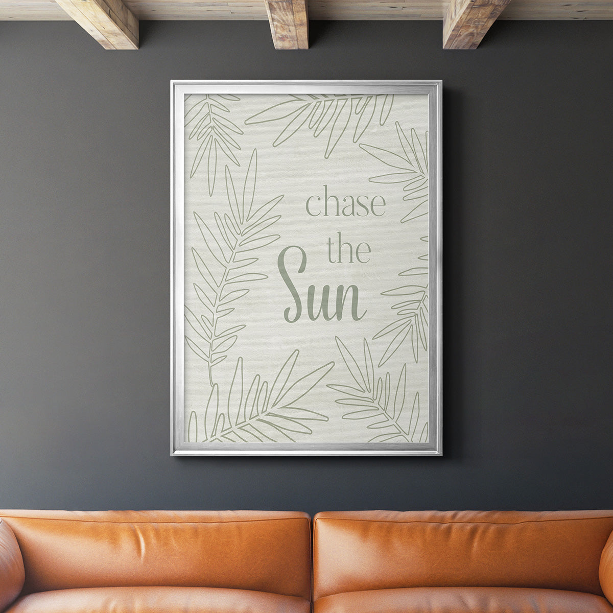 Chase the Sun - Modern Framed Canvas Print