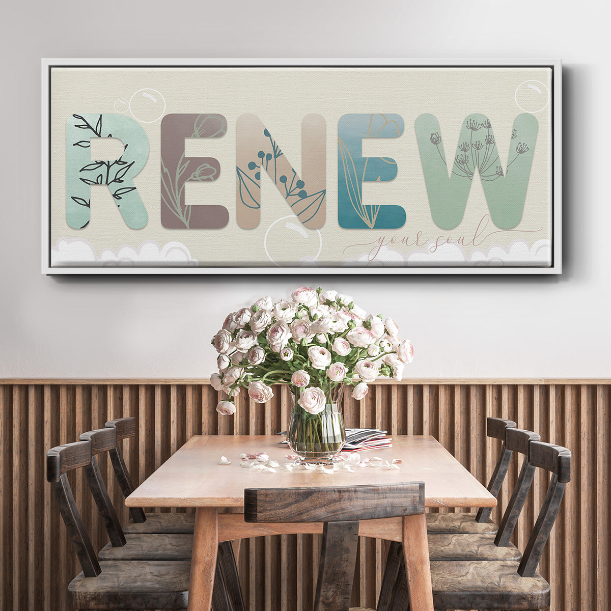 Renew Your Soul - Floater Framed Canvas Print